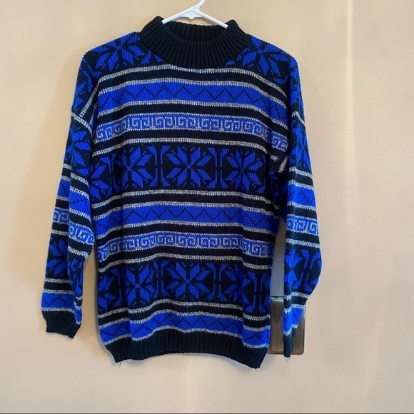 Vintage knit grandpa patterned sweater small - Picture 1 of 6